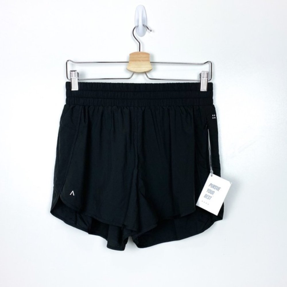 NWT ACTA High Waisted Shorts w/ Liner- Black Size Medium (fits like Small)